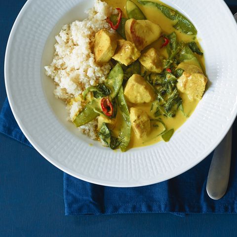 Hähnchencurry mit falschem Reis