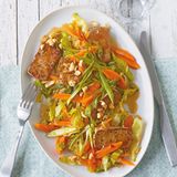 Geschmorter Weißkohl mit Tofu