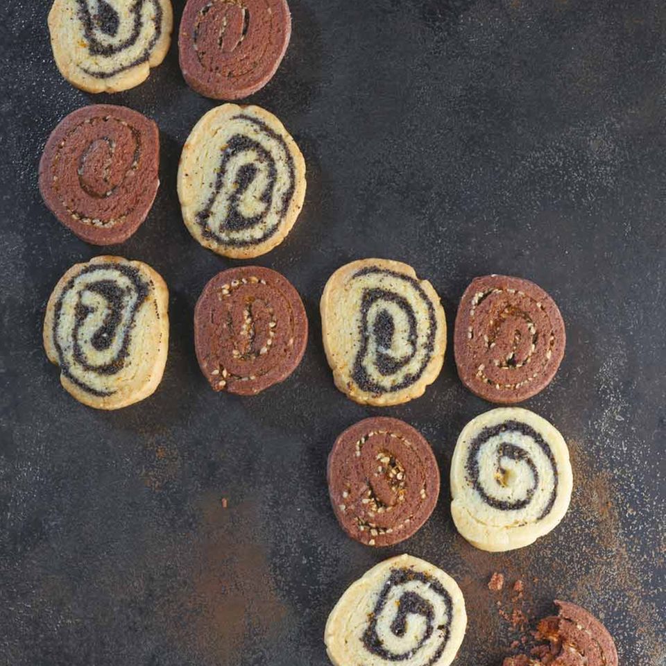 Schoko-Sesam-Schnecken