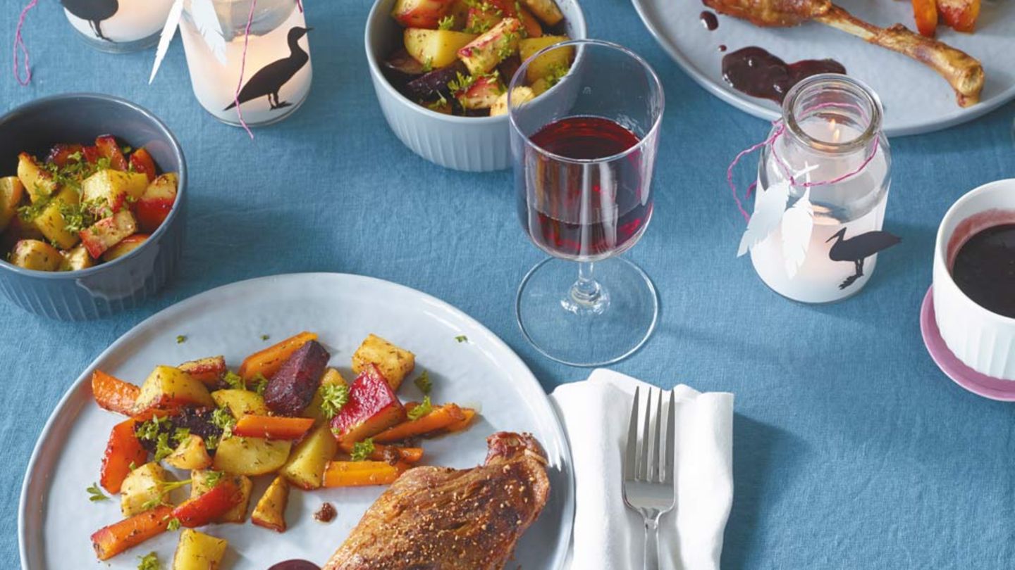 Gänsekeulen mit Wintergemüse Rezept