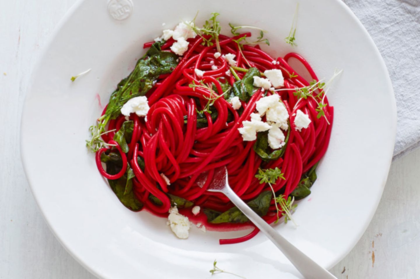 Rote Bete Nudeln Mit Spinat Rezept Essen Und Trinken