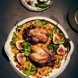 Rebhuhn mit Couscous, Feigen und Brunnenkresse