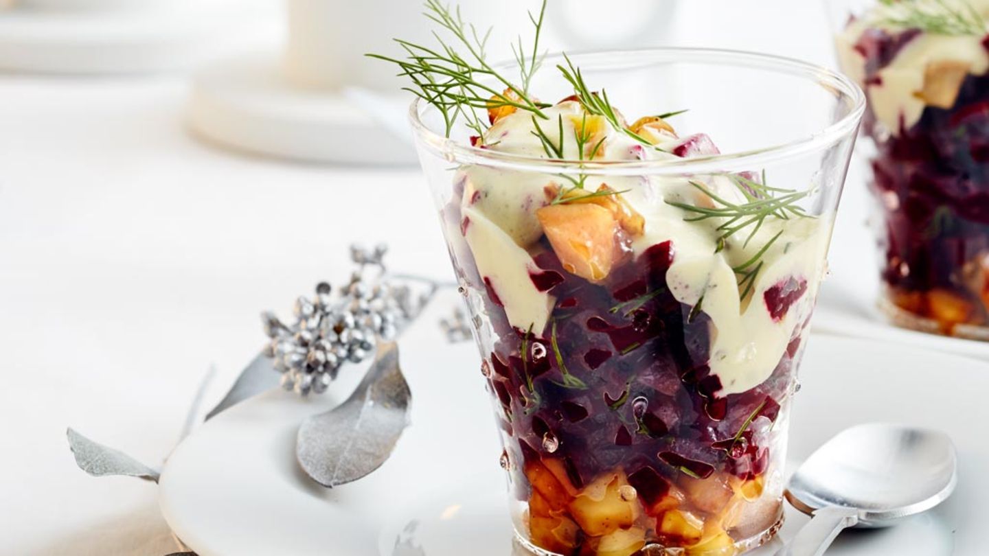 Rote Bete mit Senfschaum Rezept