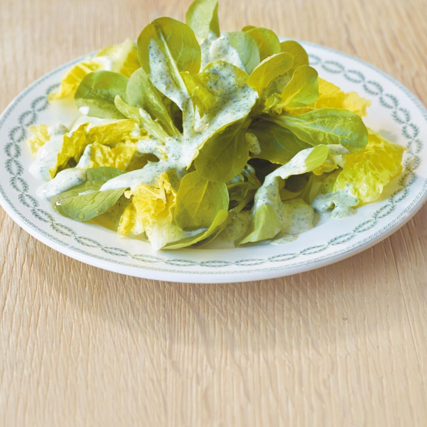 Salat mit Kräuter-Dressing