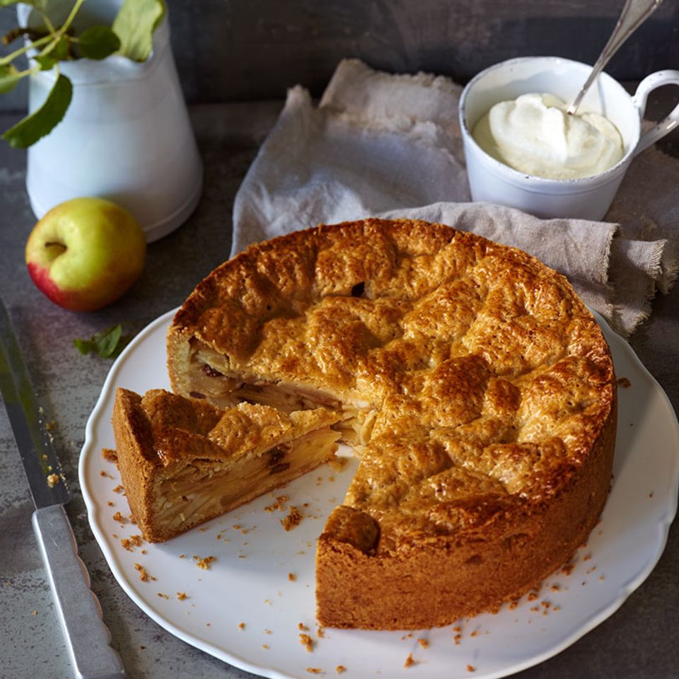 gedeckter Apfelkuchen