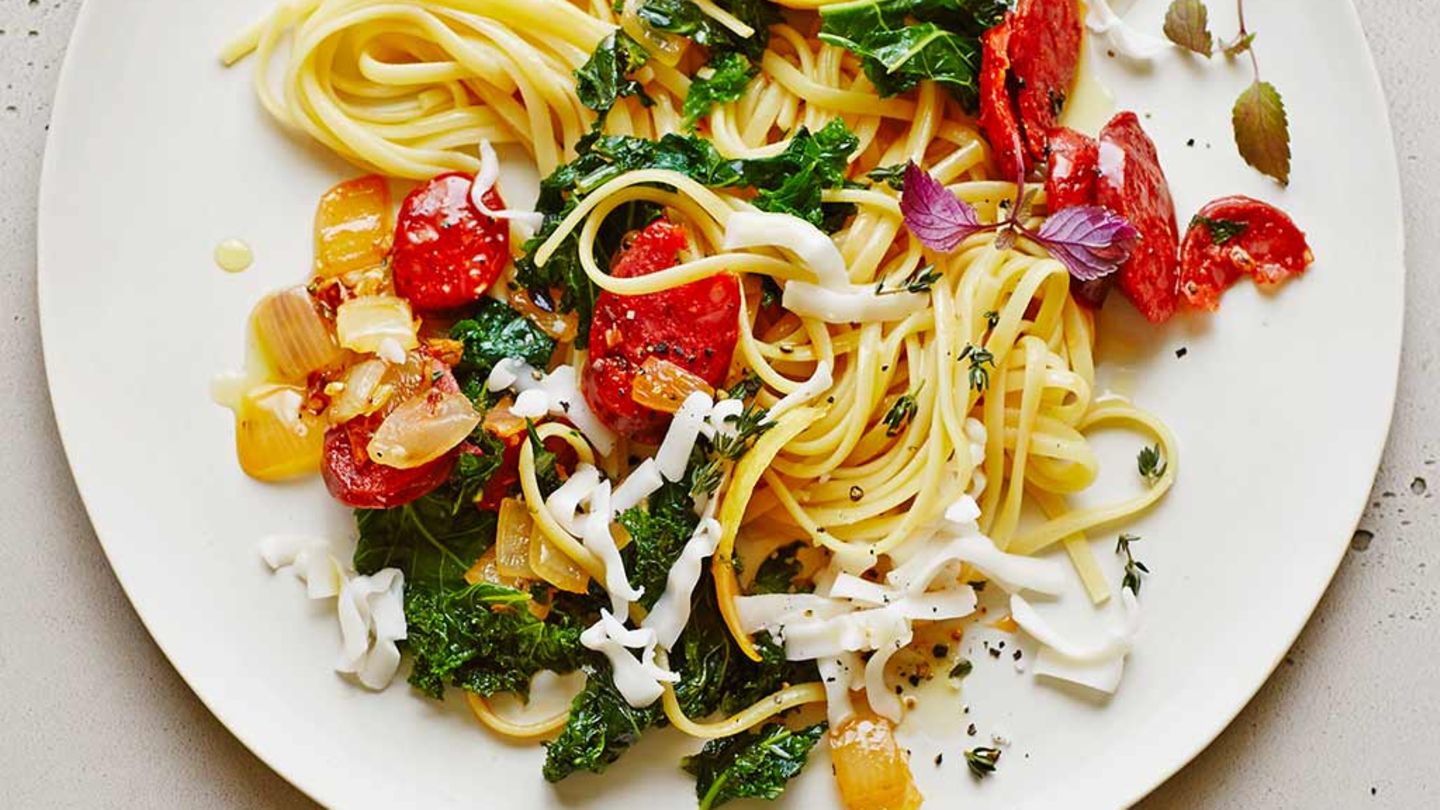 Linguine mit Grünkohl und Chorizo Rezept