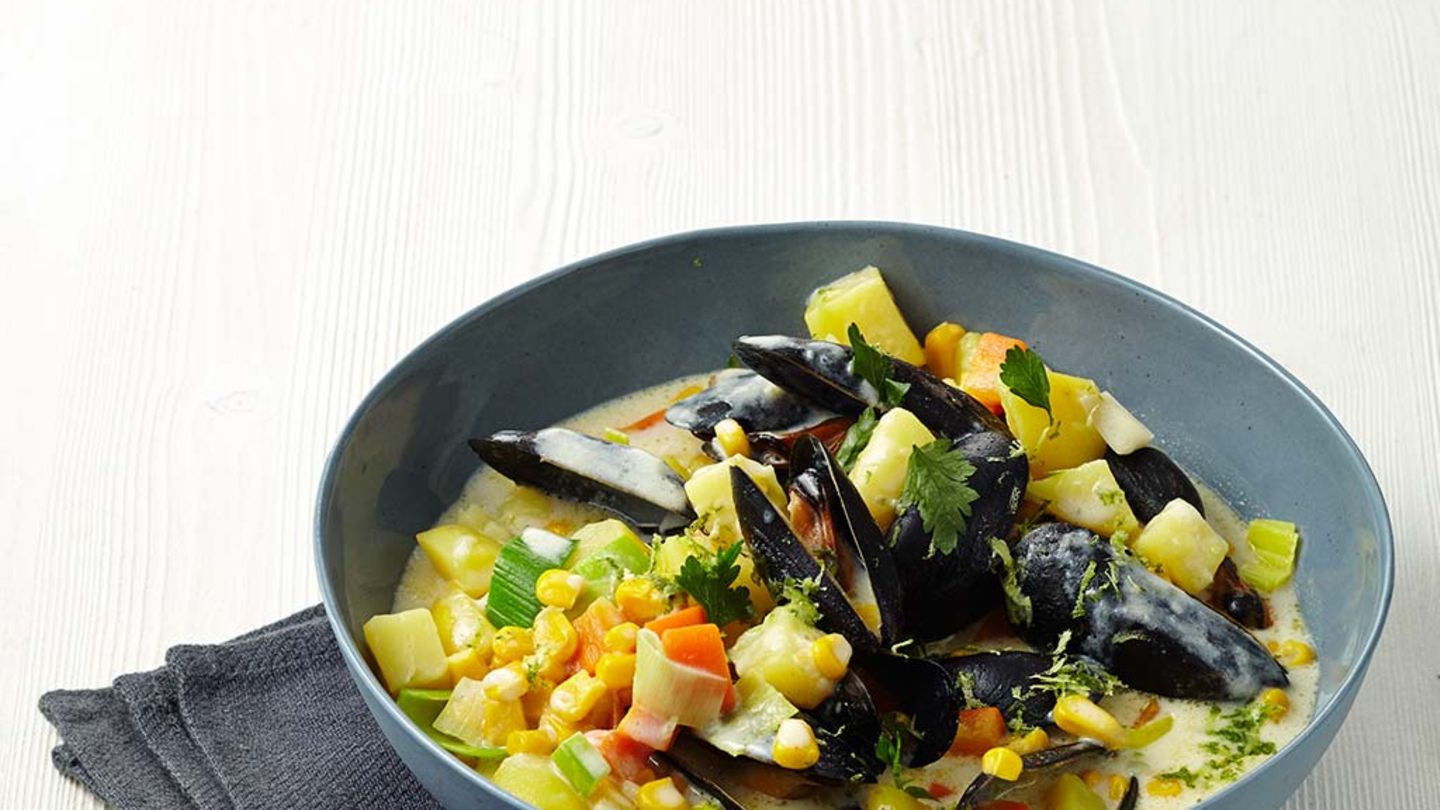 Mais-Muschel-Chowder Rezept