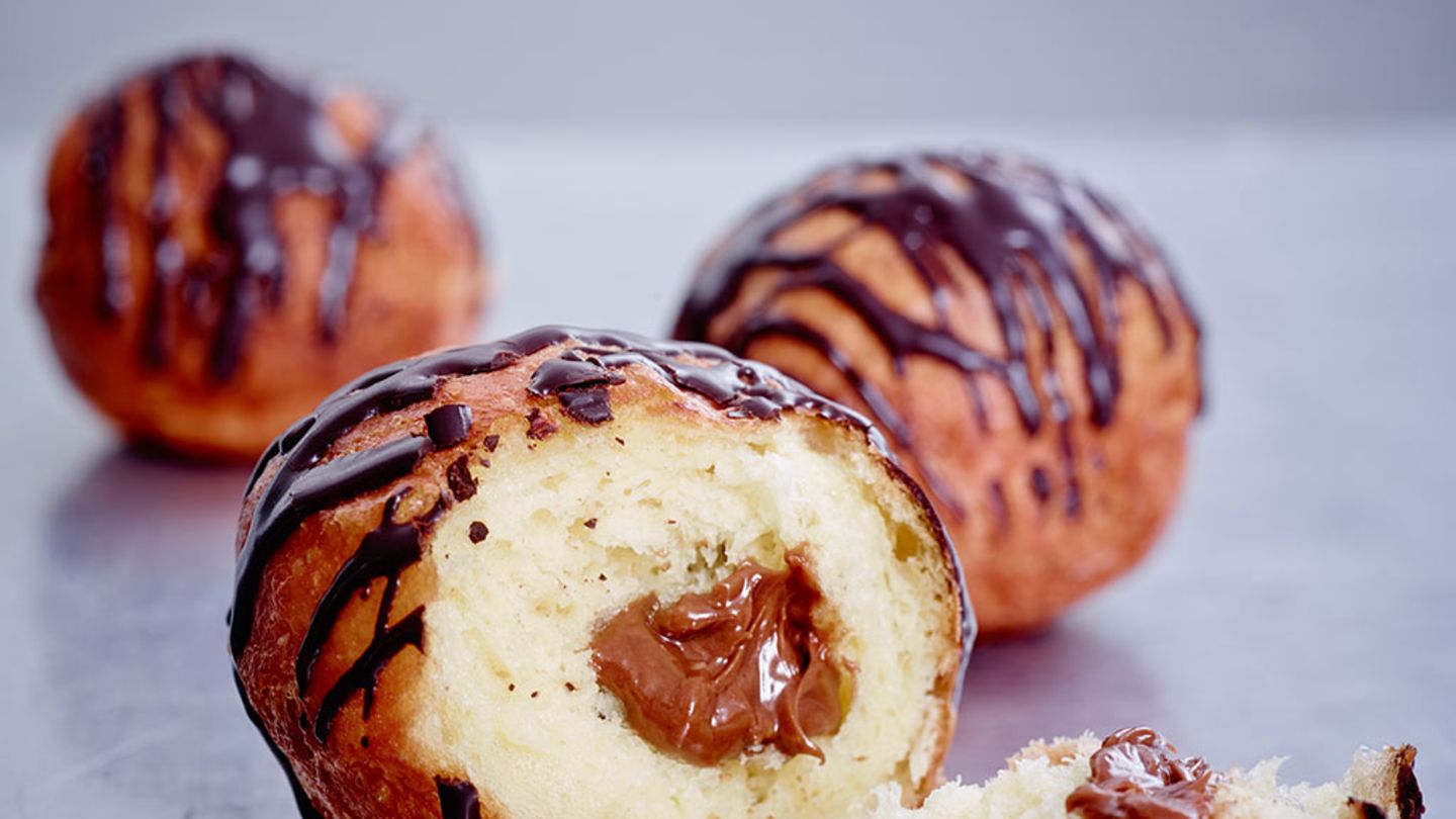 Berliner mit Nougat und Schoko Rezept