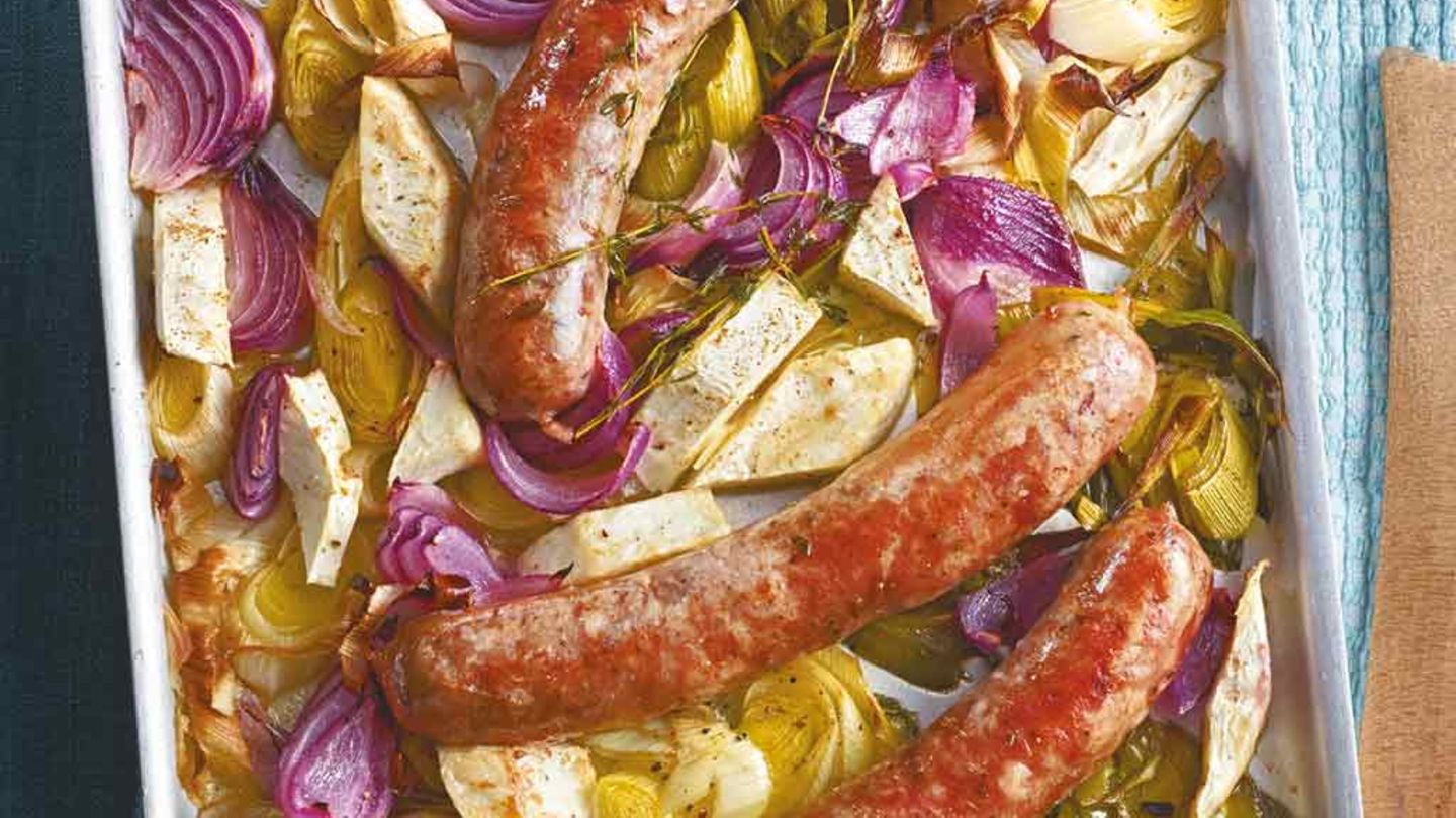 Lauchgemüse mit Bratwurst Rezept