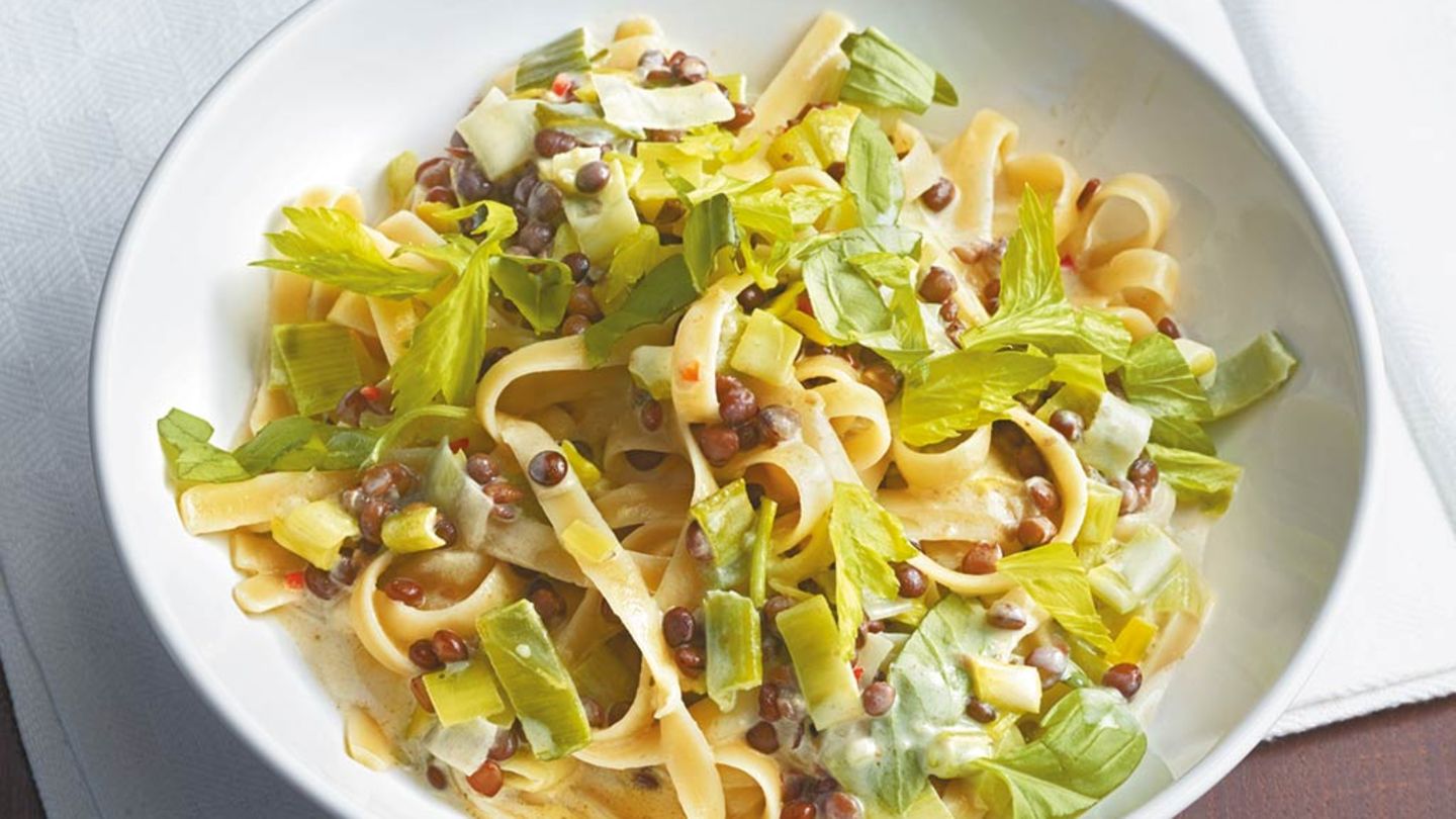 Winter-Pasta mit Linsen Rezept