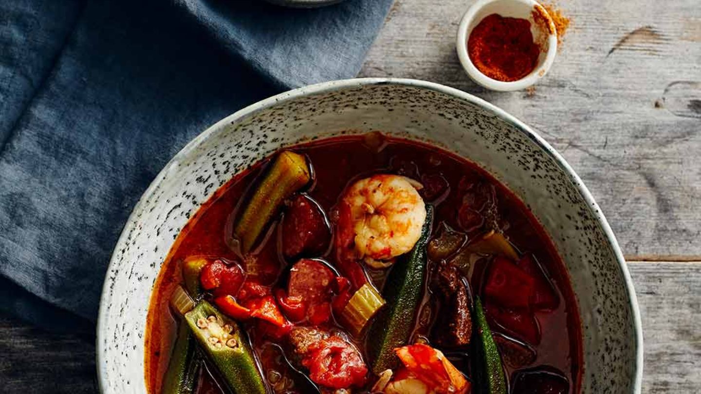 Cajun-Eintopf mit Hirsch und Okra Rezept