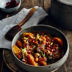Rinder-Kartoffel-Eintopf mit Granatapfel