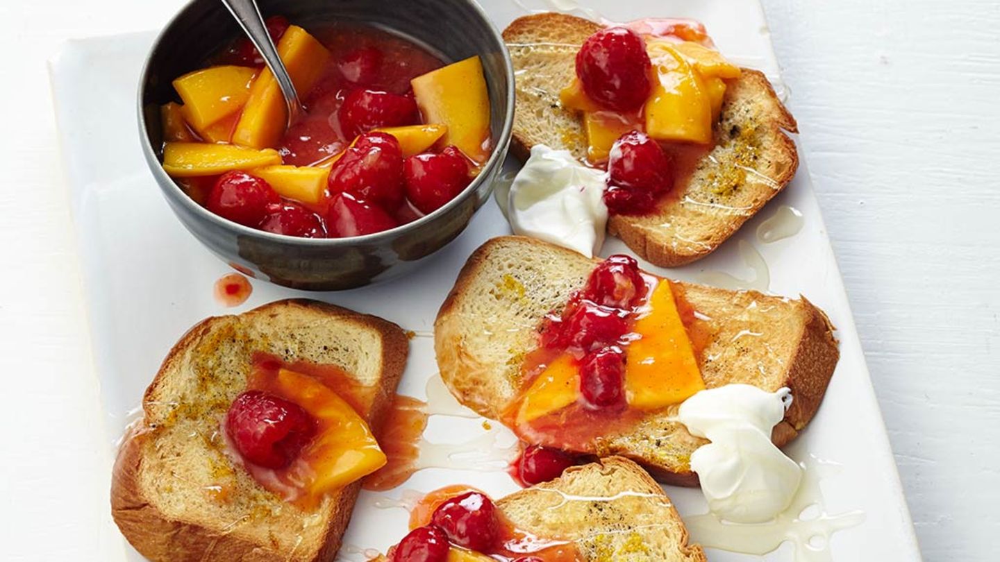 Bruschetta mit Kompott Rezept