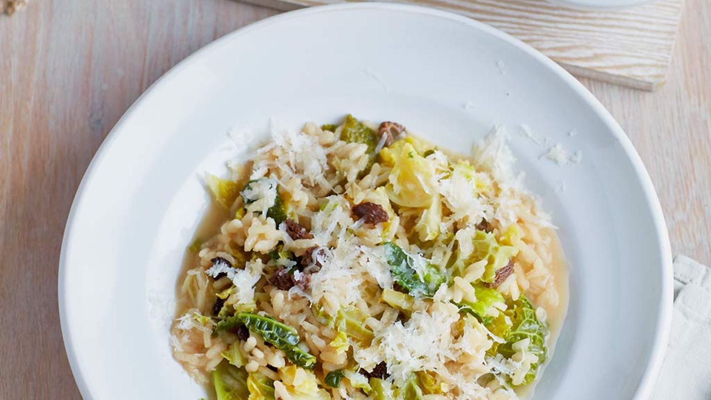 Wirsing-Morchel-Risotto Rezept