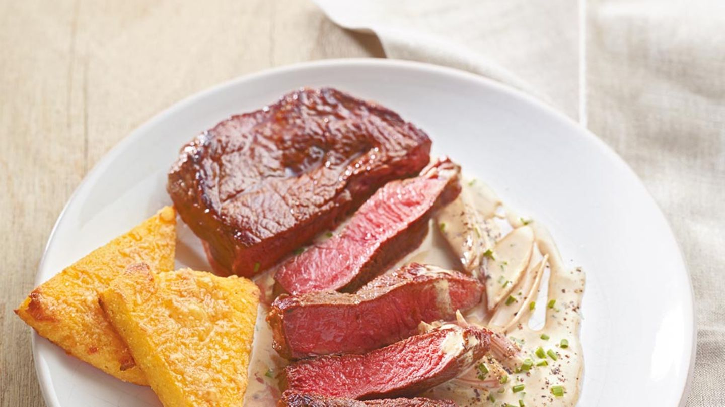 Hüftsteak mit Pfeffersauce Rezept