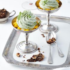 Frozen Yogurt mit Zitronenmelisse