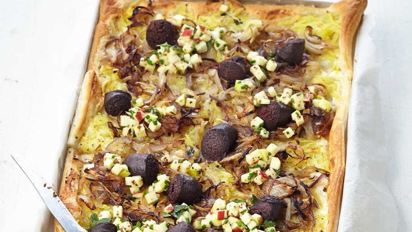 Blutwurst-Zwiebel-Tarte Rezept