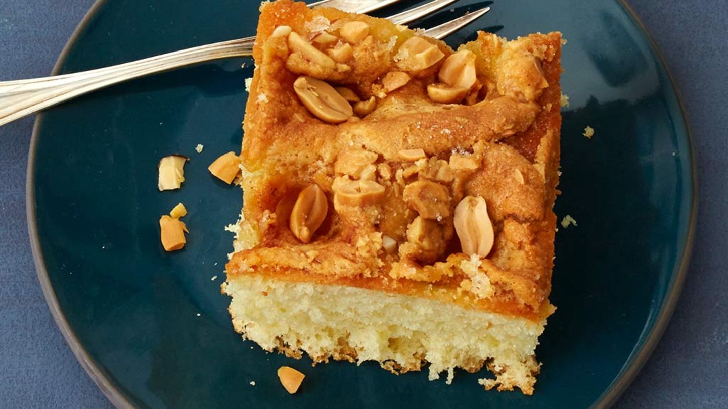 Butterkuchen mit Erdnuss Rezept