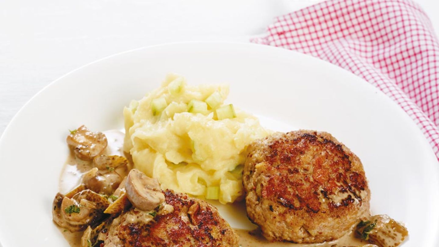 Frikadellen mit Pilzrahm Rezept