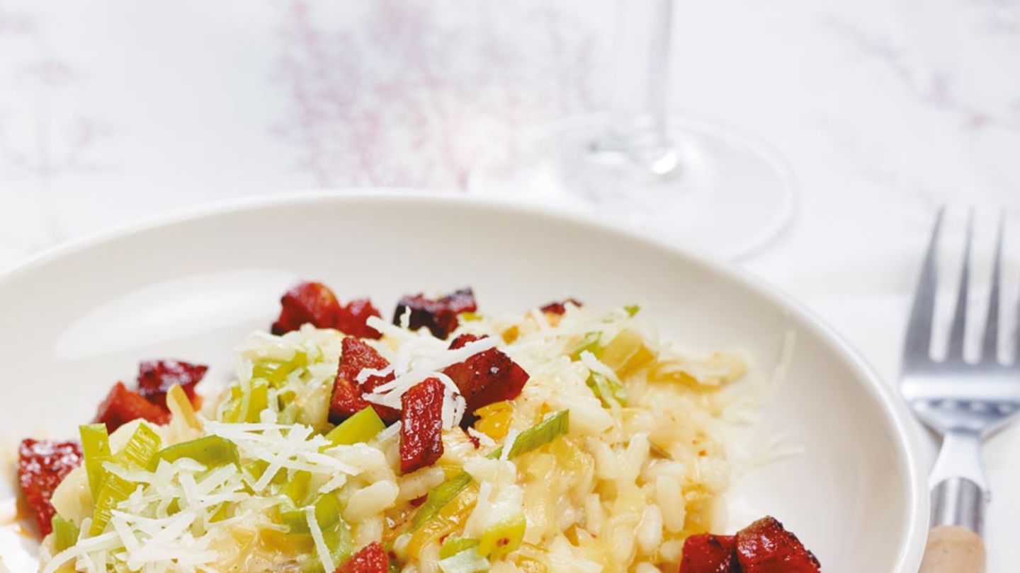 Lauch-Risotto mit Chorizo Rezept