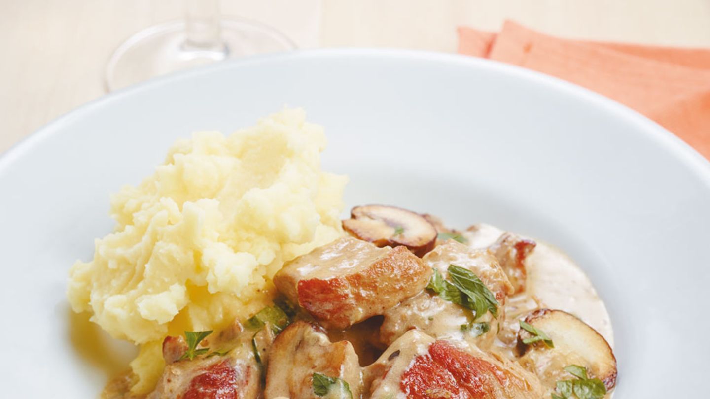 Pilzrahmgulasch Rezept