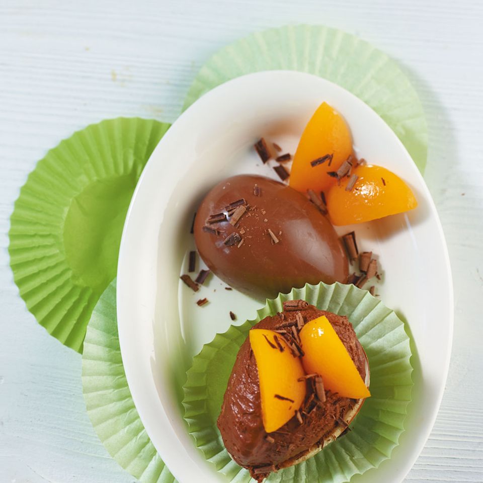 Nougat-Eier mit Aprikosen