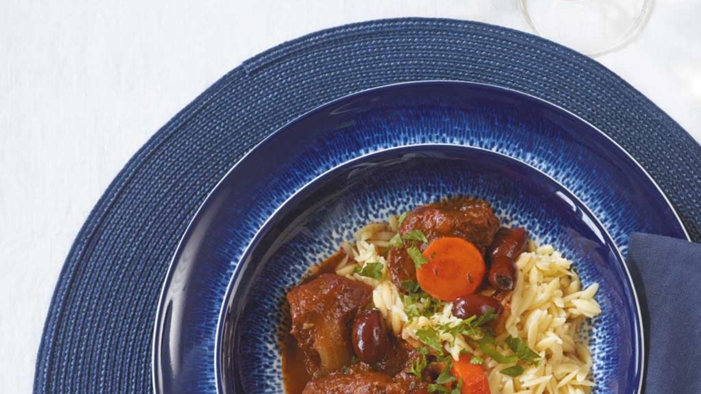Ouzo-Rind mit Reisnudeln Rezept