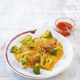 Curryschnitzel mit Broccoli