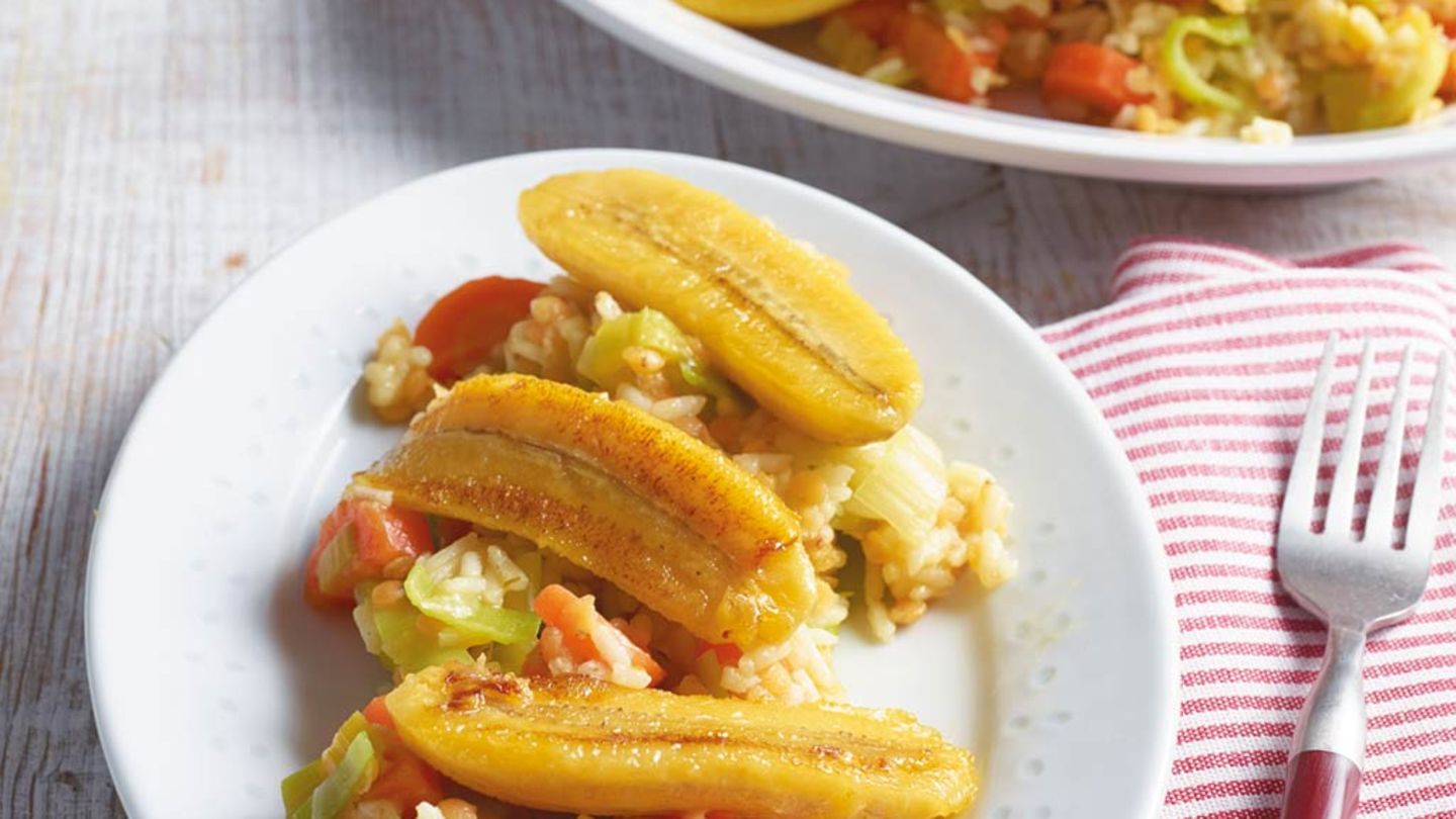 Linsenreis mit Bratbananen Rezept