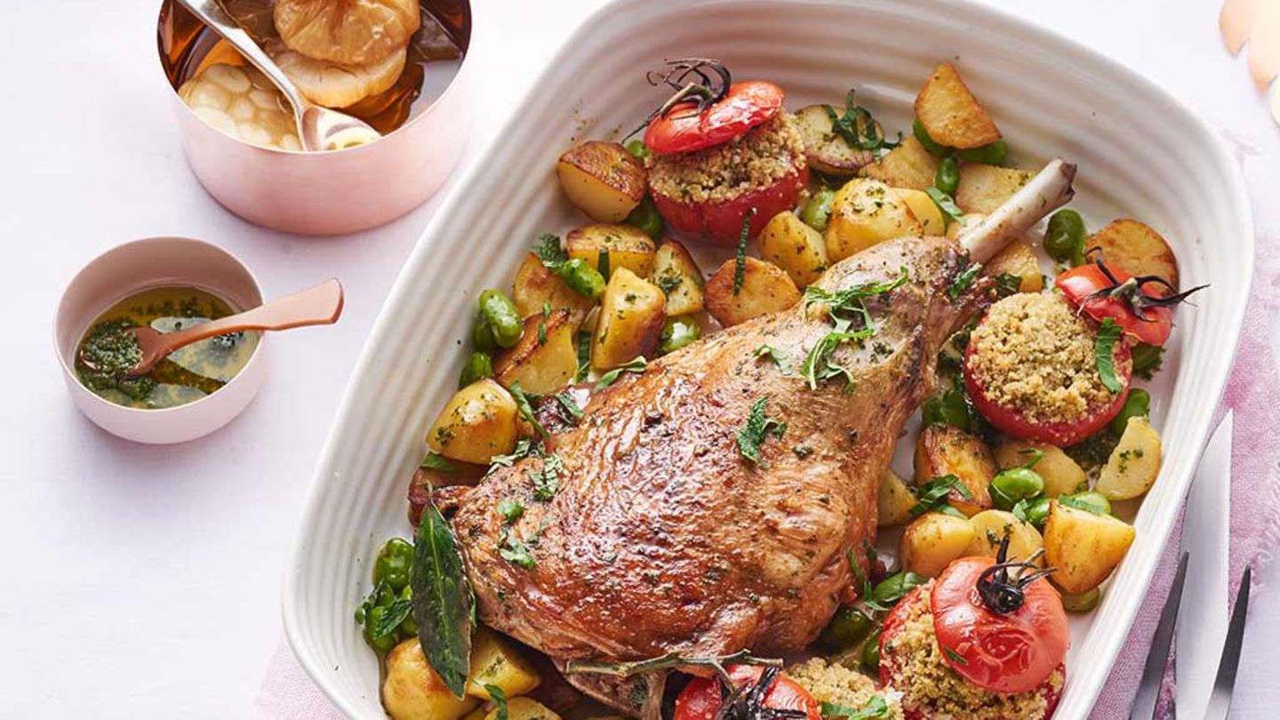 Kartoffelgemüse und gefüllte Tomaten Rezept