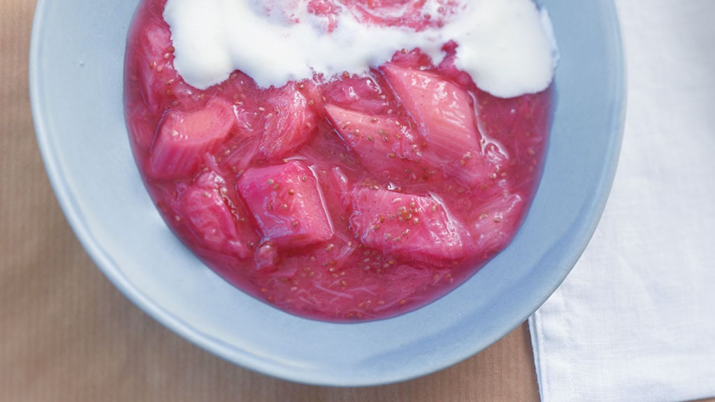 Rhabarber-Chia-Grütze Rezept