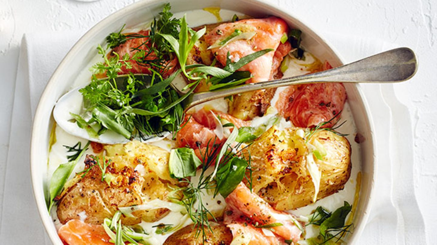 Ofenkartoffeln mit Lachs Rezept