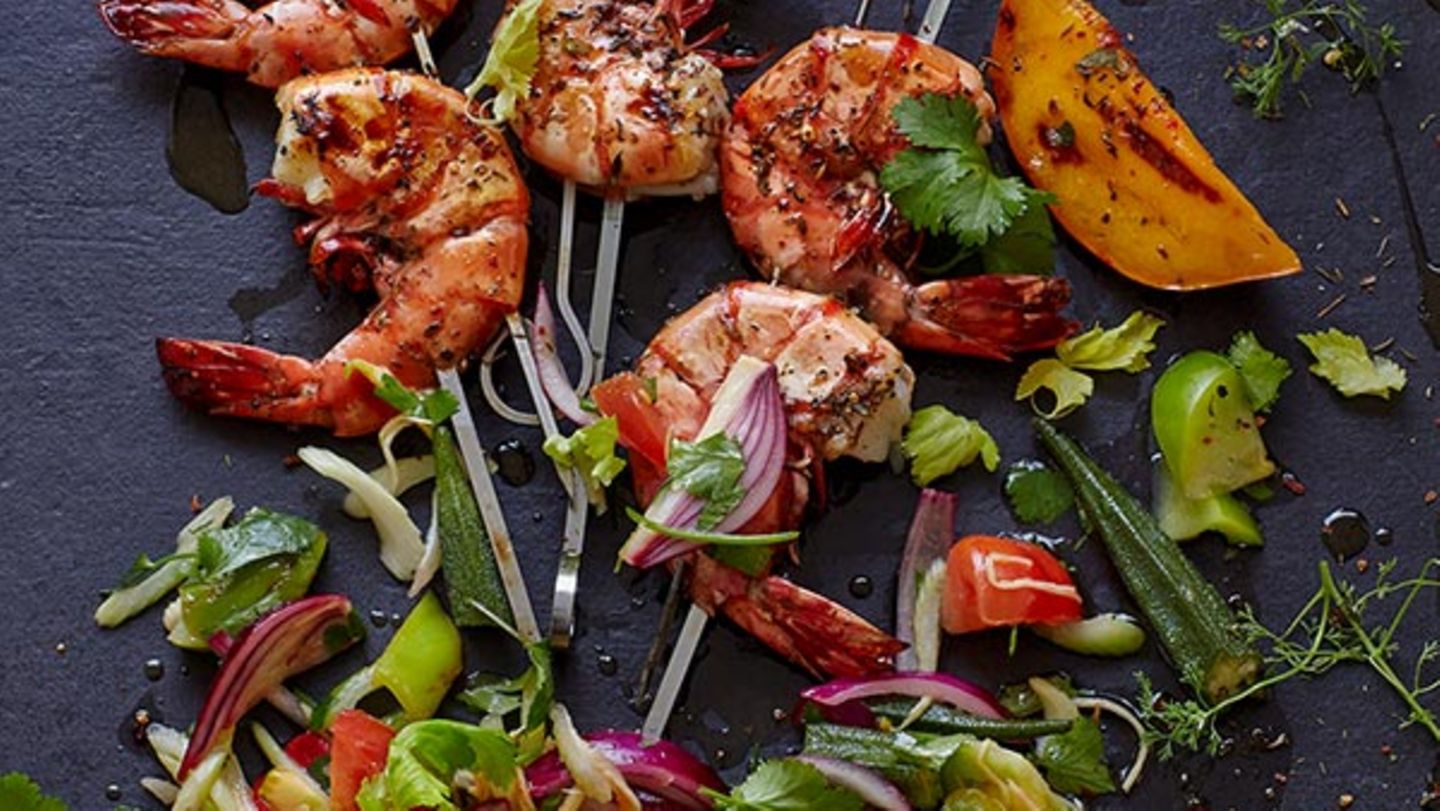 Cajun-Garnelen mit Gumbo-Salat Rezept