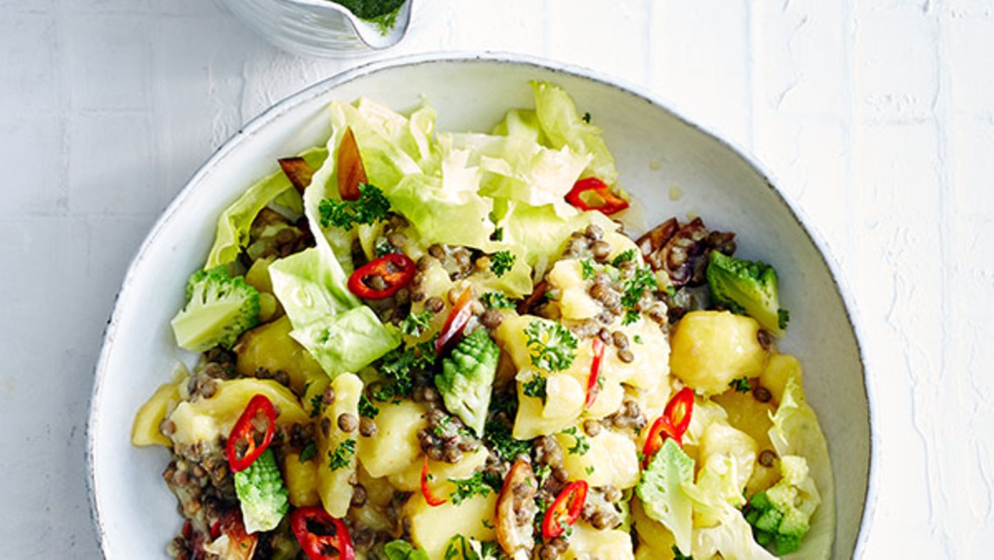Kartoffelsalat mit Linsen Rezept