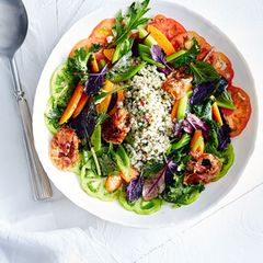 Graupen-Tomaten-Salat mit Pancetta