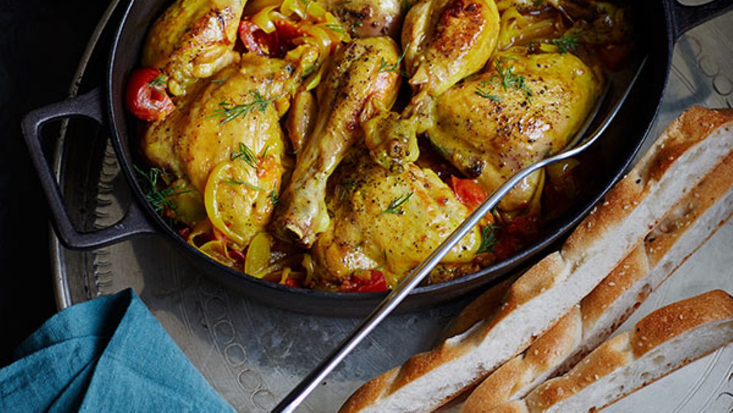 Geschmortes Kurkuma-Huhn Rezept - [ESSEN UND TRINKEN]