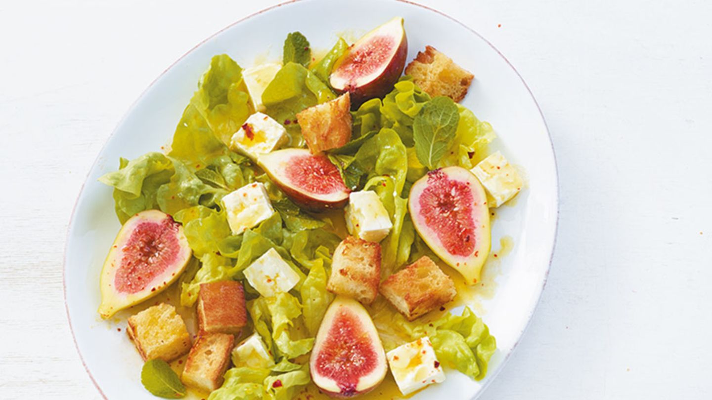 Salat mit Feigen und Polenta Rezept