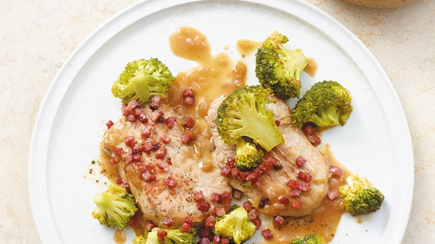 Speckschnitzel mit Broccoli Rezept