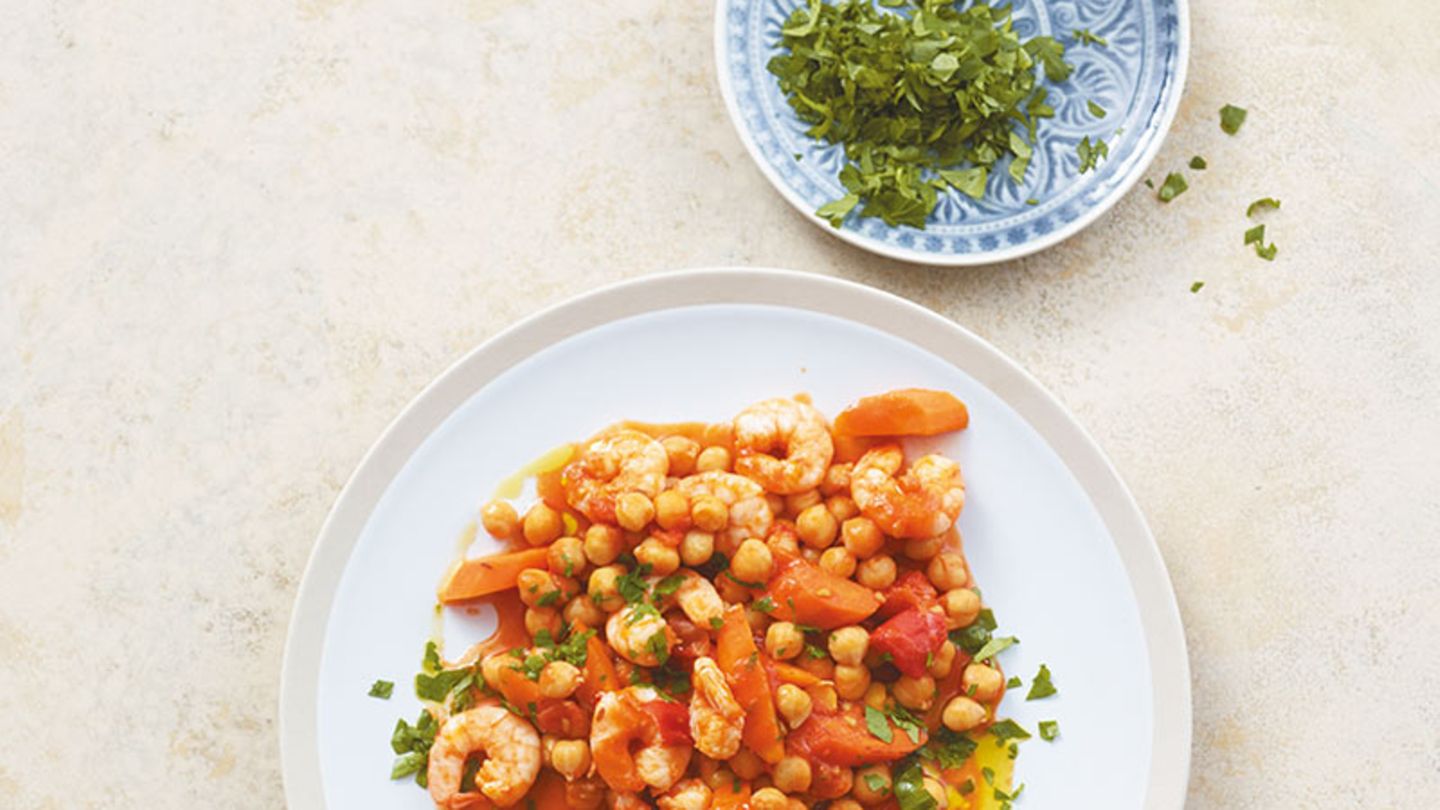Orientalische Garnelenpfanne Rezept