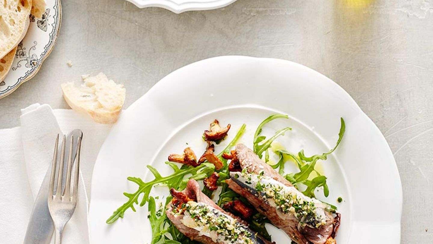 Rinderfilet-Involtini mit marinierten Sardinen Rezept