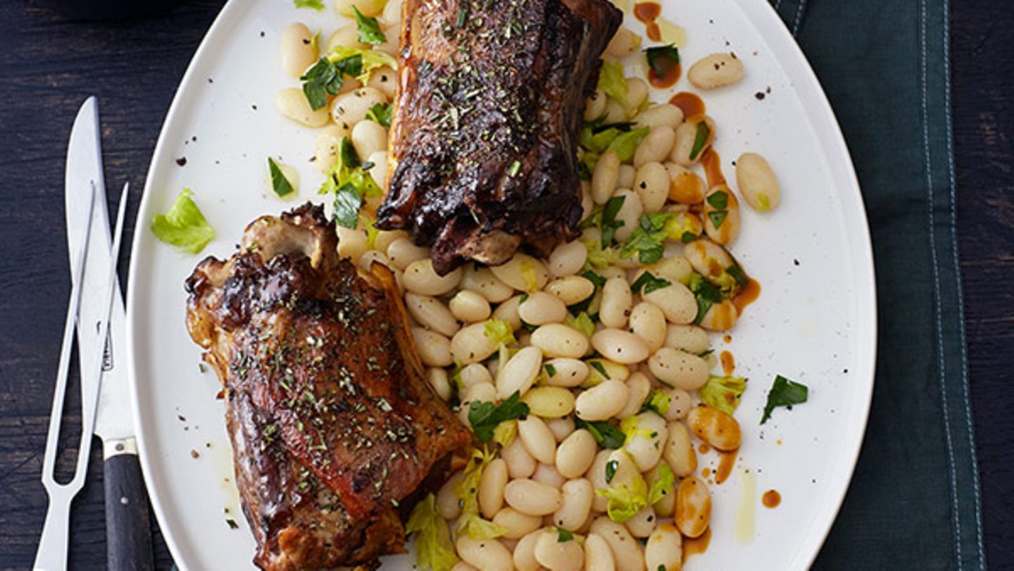 Palbohnensalat und Eierhäckerle Rezept