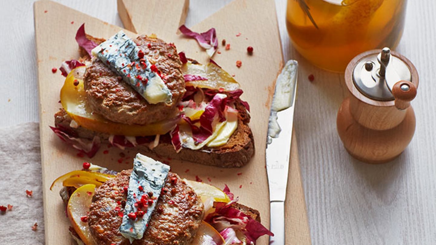 Frikadellenbrote mit Gorgonzola Rezept