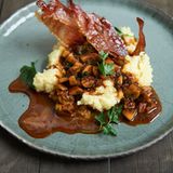 Kartoffelstampf mit Pilzsauce