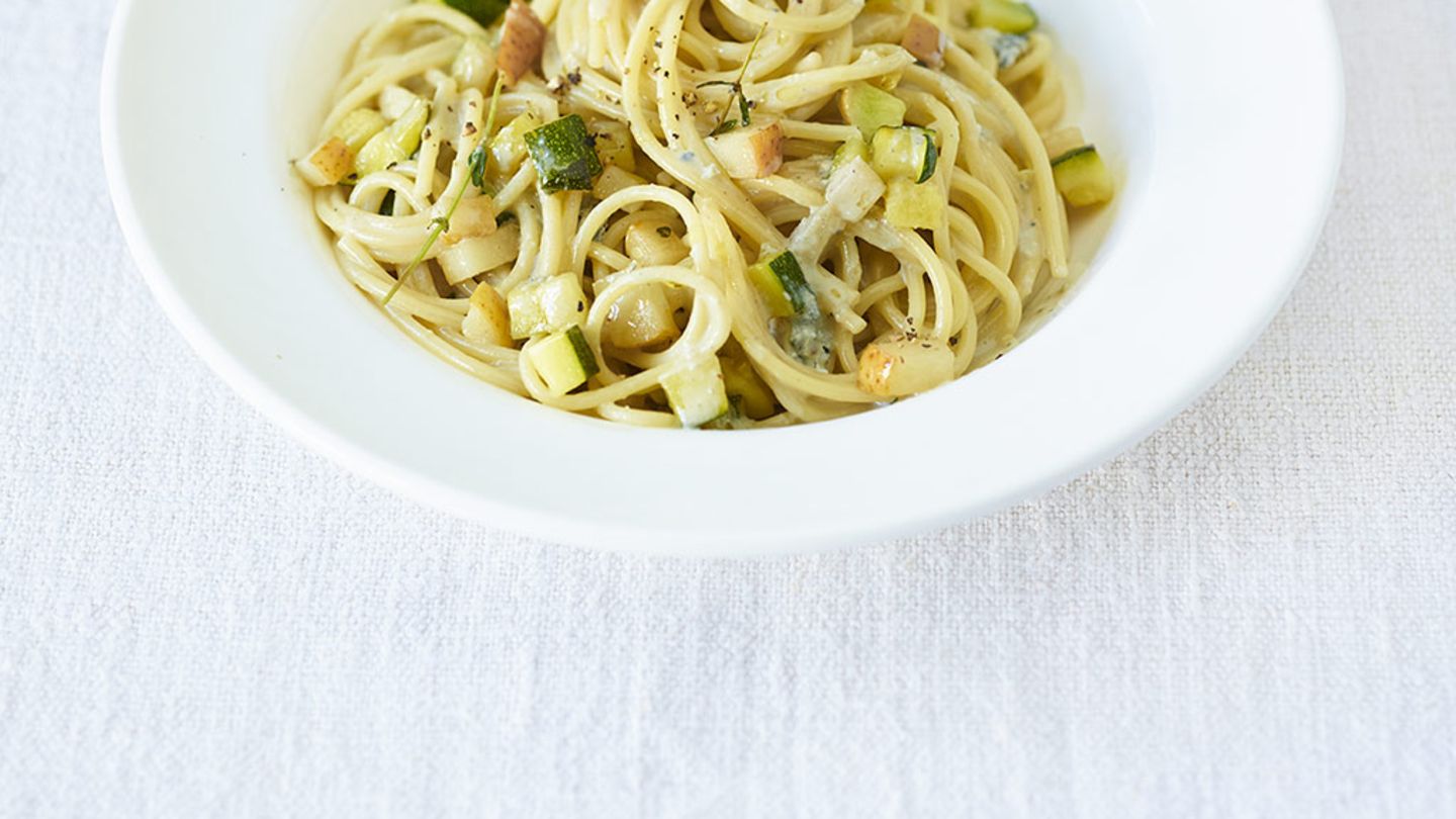 Zucchini-Carbonara mit Gorgonzola Rezept