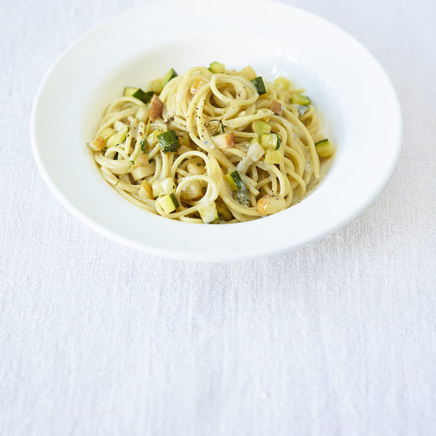 Zucchini-Carbonara mit Gorgonzola