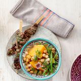 Kichererbseneintopf mit Kebab