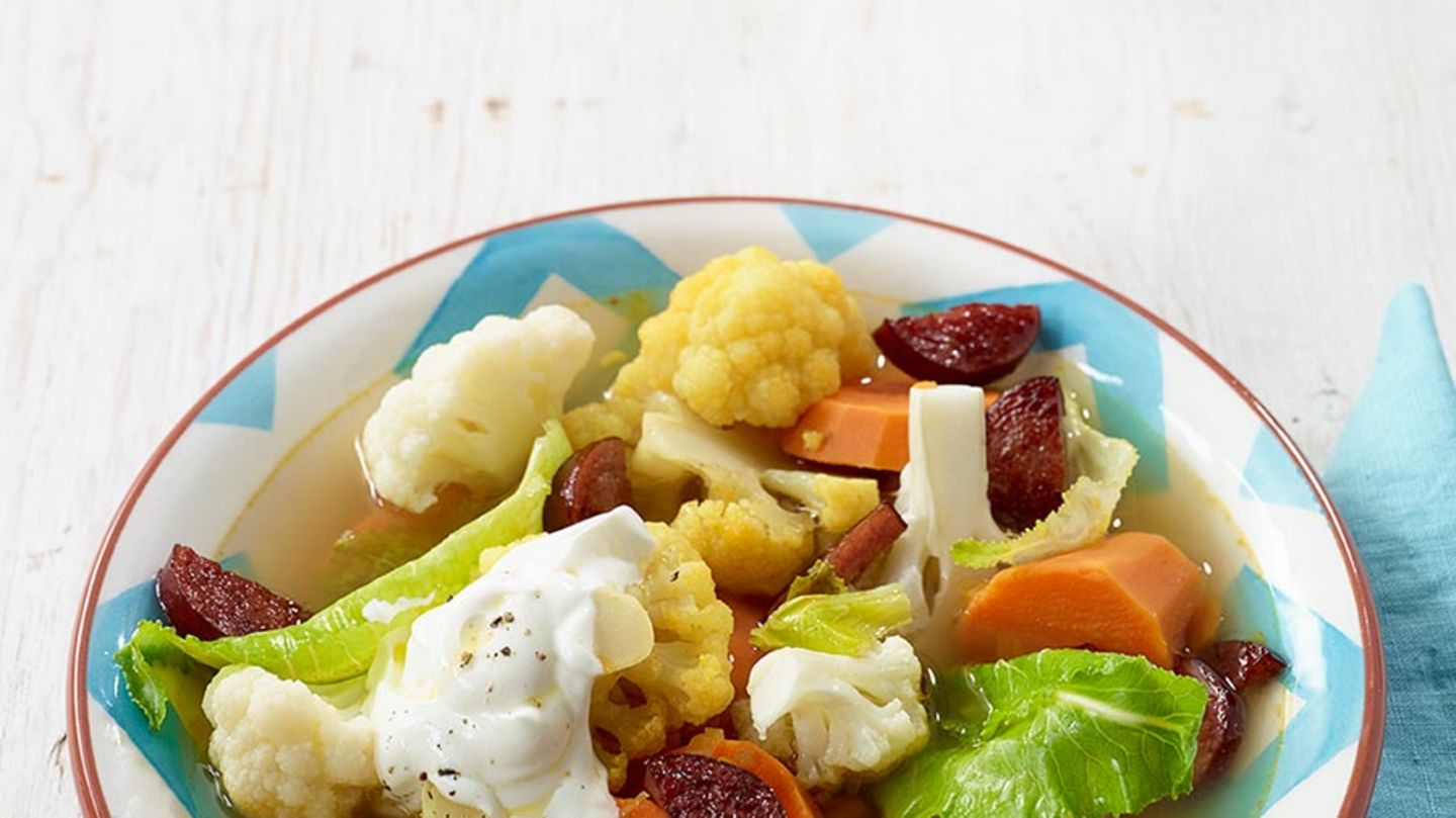 Süßkartoffel-Blumenkohl-Eintopf Rezept