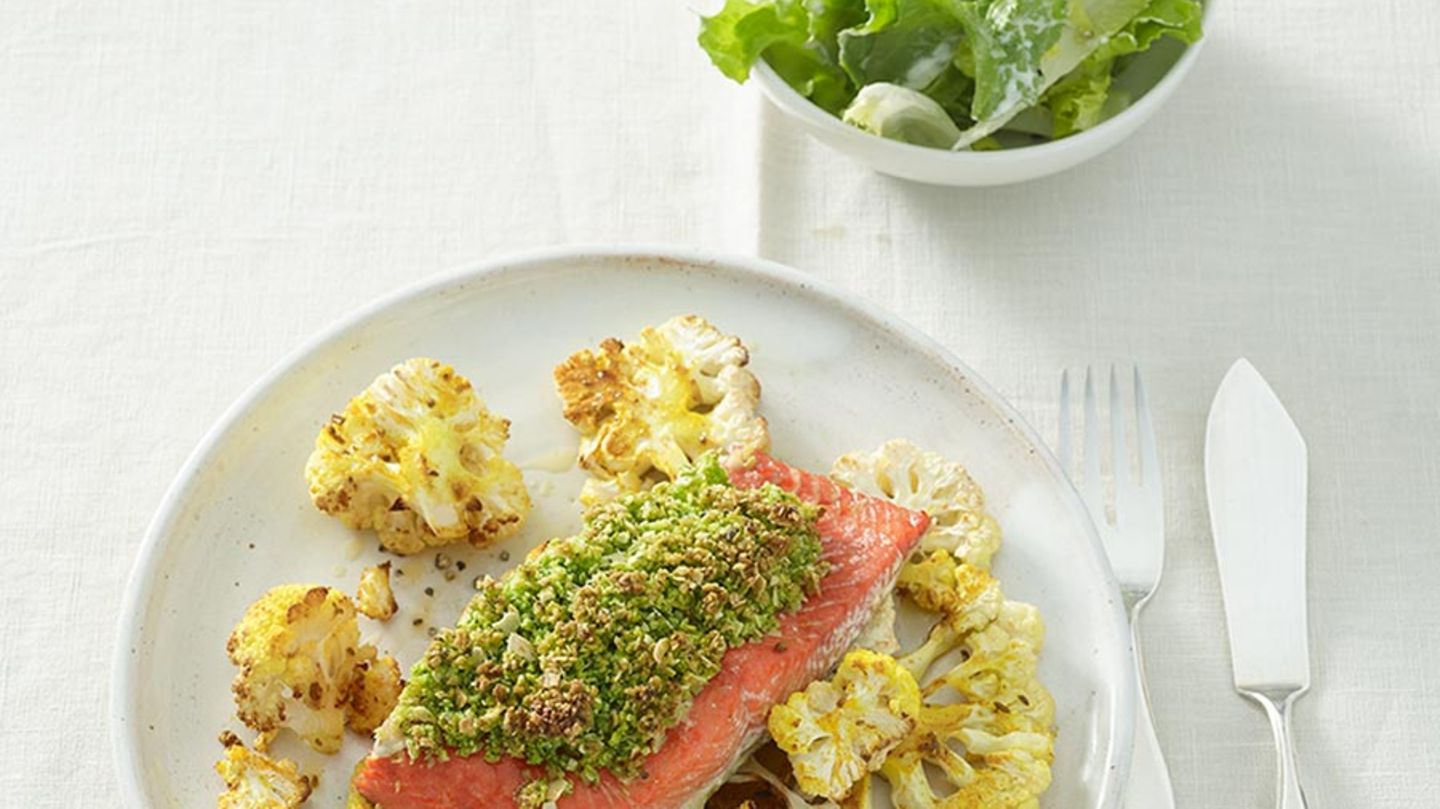 Gebackener Lachs Mit Blumenkohl Rezept - [ESSEN UND TRINKEN]