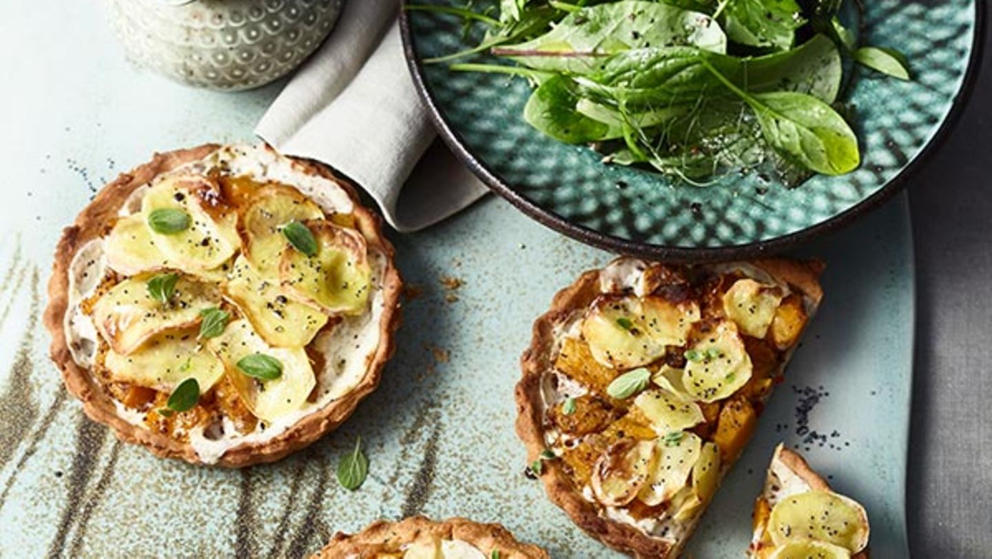 Kartoffel-Kürbis-Tartelettes Rezept