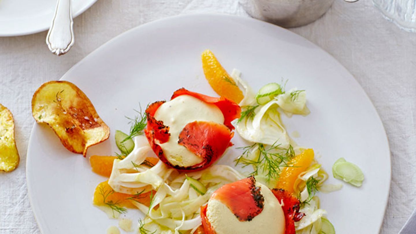 Lachspralinen mit Senf-Mousse Rezept